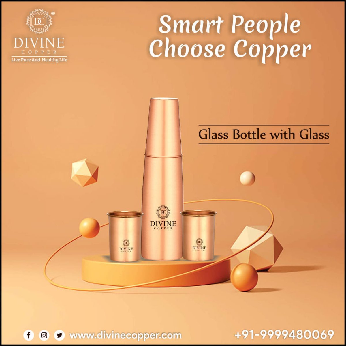 divine_copper's tweet photo. This product is a complete product as it is a set of bottles and glass.The glass of the bottle can be fitted on top of the bottle. Buying this copper bottle you are helping the environment by rejecting a single-use plastic bottle.
#cooperbottlewithglass #copperglass #copperbottle https://t.co/DM9l2yZDXI
