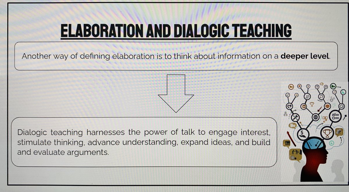 HIAMissJethva's tweet image. Our final session has really summed up how we can utilise dialogue teaching to develop elaboration in the classroom @OdysseyTrust @HumboAcademy @Humboinfants @HjaHart #developingunderstanding #elaboration #dialogicteaching #vocabulary