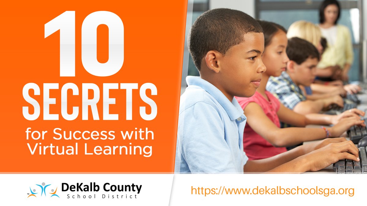 DeKalbSchools's tweet photo. Follow along with us this week as we share the 10 Secrets for Success with Virtual Learning.
Tip #1: Dress for success! Get ready for the day like you are going to school in person. #SecretsForSuccess #MondayMotivation https://t.co/D1NleZIJuI