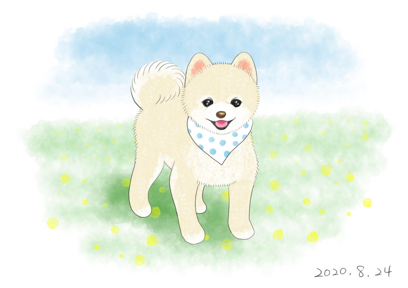 Chippoke ようこ 犬絵 61 柴犬カットのポメラニアン デジタル絵画 デジタルイラスト イラスト 犬イラスト 犬の絵 犬 ポメラニアン ポメ Chippoke犬絵 T Co Kh8irxz5wi Twitter