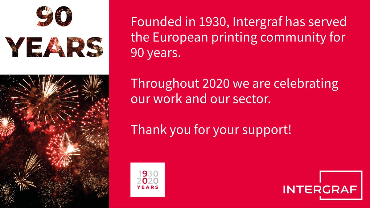 Did you know that Intergraf turned 9️⃣0️⃣ in 2020?

The printing industry has long promoted education, democracy, inclusion, culture, and civic engagement in Europe. We're very proud of our 90 years serving this sector!

For more about our work this year: intergraf.eu/communications…