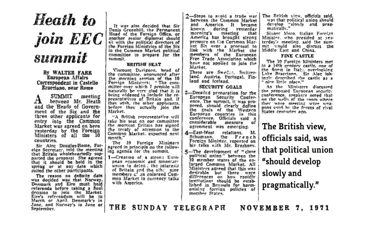 November 7th, 1971: It is announced that Heath will attend a summit to discuss the future of the EEC, including monetary union and political union.