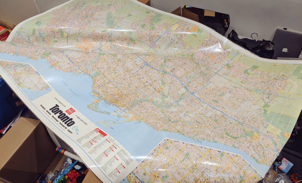 FunFactsLulu's tweet photo. Packing to move this wk and it took every ounce of my being to keep on rolling w the packing and Not just sit and stare at my map of Toronto etc for a few hours when I was taking down deco ๐
๐
#AutisticProblems #AllAutistics #neurodiversesquad #Toronto #GTAmap https://t.co/22uEf8BZsw