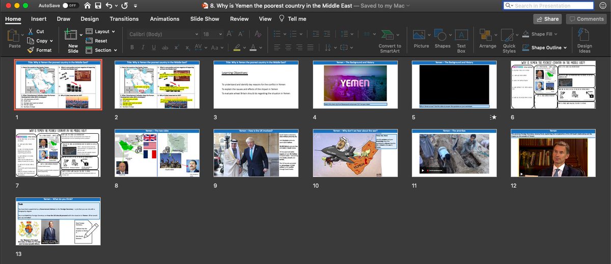 fitzpatrick_m's tweet image. I've almost finished creating a series of lessons on the Middle East for KS3! This has been today's task - a lesson focusing on Yemen and the geopolitical factors at play. #geographyteacher #NQT
(@KCGeographies thank you for the inspiration for this particular lesson!)