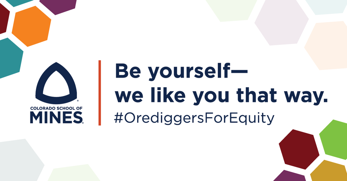 DiversityMines's tweet image. Every Monday, the Mines community sets aside 30 minutes to learn more about racial equity in STEM. Orediggers unite to support an equitable and just campus community. Share what you&apos;re learning with others by using #OrediggersForEquity.