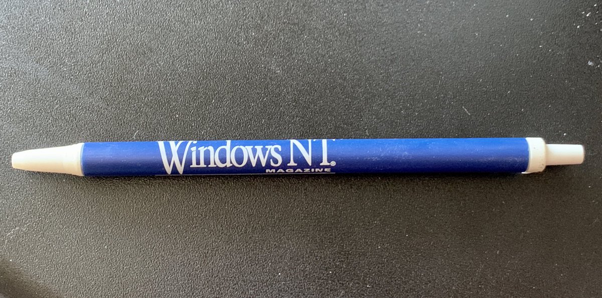 shorinsean's tweet image. Came across this when cleaning up my office. 18 years of my career associated with this property as it evolved along with Windows Server. And it still writes! #WindowsITPro