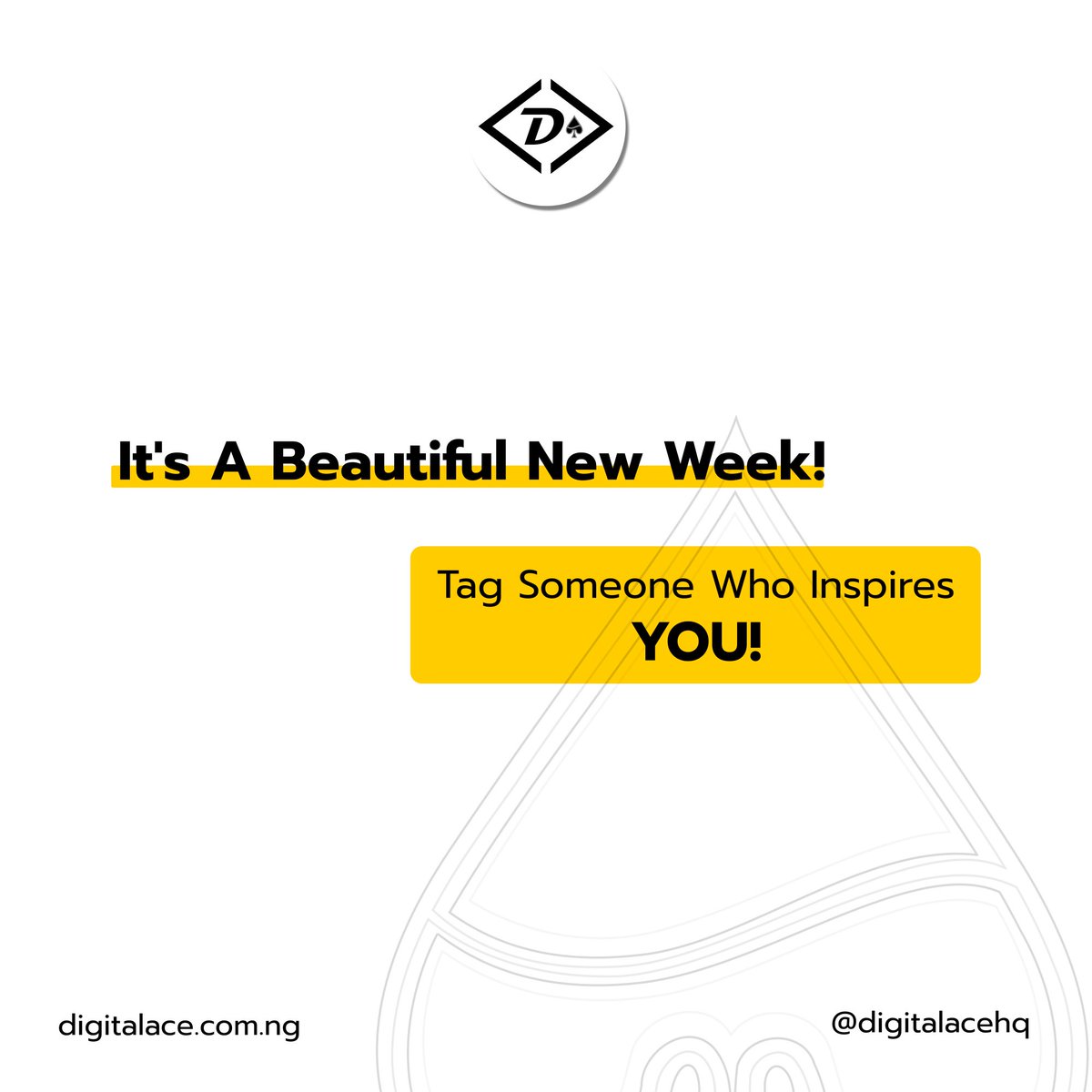 DigitalAceHQ's tweet photo. It’s Monday! Tag someone who inspires you 👇👇

#mondaythoughts #BlackLivesMatter #branding #digitalmarketingagency https://t.co/Kwzw4wVZgr