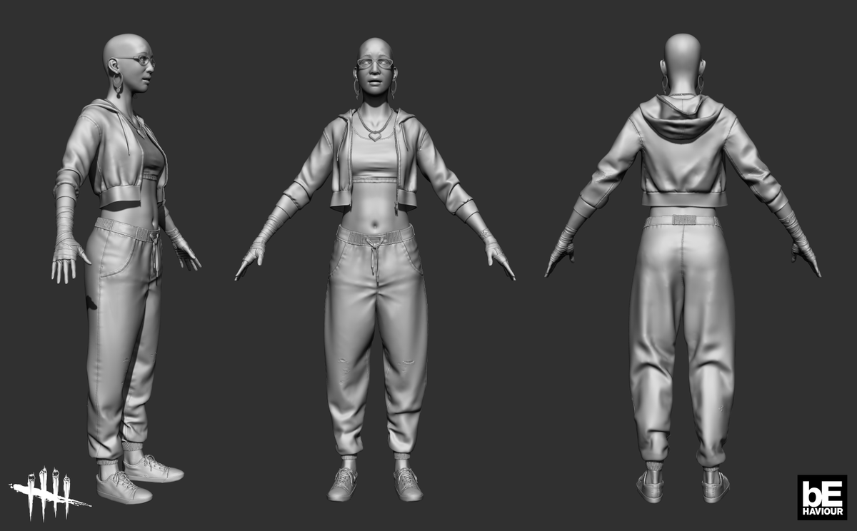公式 Dead By Daylight 4周年記念ゲーム内スキン デザインコンテストで最優秀賞を受賞した作品を実装するための準備を進めています Nohequinさんがデザインしたクローデットの新スキンをゲーム内に落とし込んでいく制作中画像をちょっとだけ公開