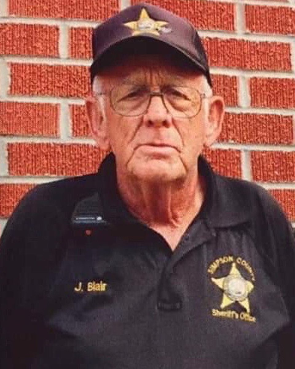 Deputy James Blair was shot and killed on June 12th in Simpson County, MS while transporting a subject for involuntary psych evaluation. The suspect fought with him, stole his service weapon, and shot him with it.