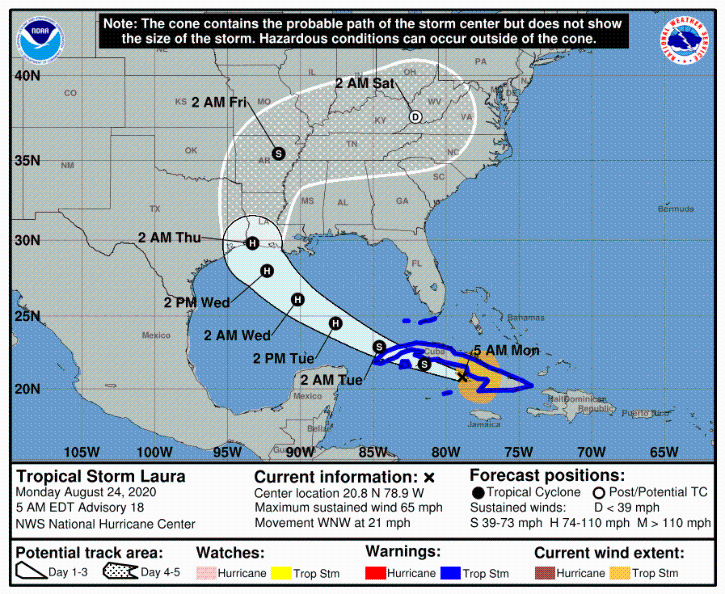 NPSO, NWS, LA. GOHSEP, State Agencies are monitoring Tropical Storms Marco and Laura as they approach Louisiana and their potential impact on Natchitoches Parish.    

We want to remind everyone to please check your emergency supplies at home and update as needed.