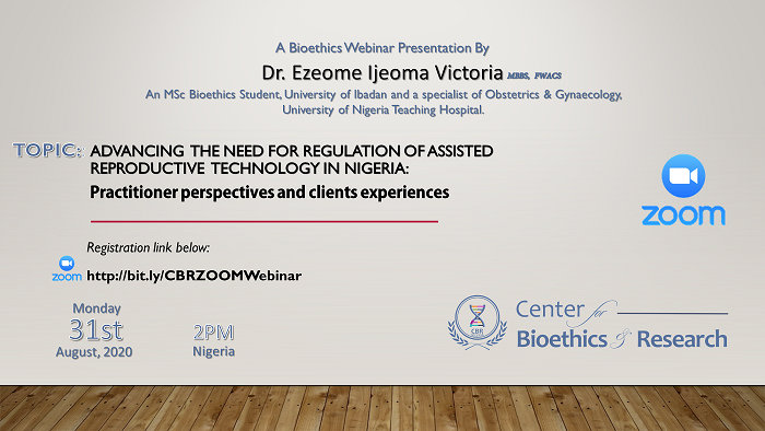 WABTP's tweet photo. CBR is pleased to invite you to a Webinar Presentation on ‘Advancing the Need for Regulation of Assisted Reproductive Technology in Nigeria: Practitioner Perspectives and Clients Experiences’.
Dr Ezeome Ijeoma Victoria. MBBS FWACS. See more details https://t.co/OI0NgWMuxj https://t.co/wtnDxasvmV