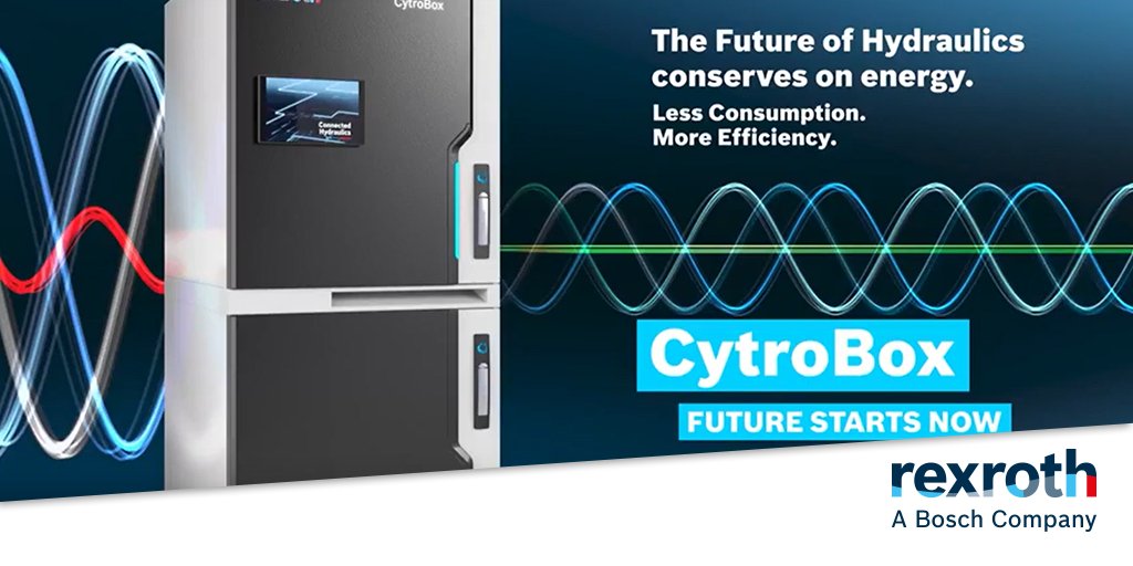 The future? It's happening now in hydraulics. Watch how the energy-efficient, innovative design of CytroBox from #Rexroth can do more with less to power your hydraulics. #connectedhydraulics bit.ly/349SY4H
