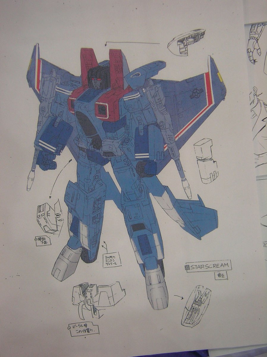 Anyways, a lot of hype was build up for Starscream. Then Takara requested Shōji Kawamori, of Macross fame (and Diaclone!), to apply some revisions. These did...Not go over well with the collector market, to put it mildly.