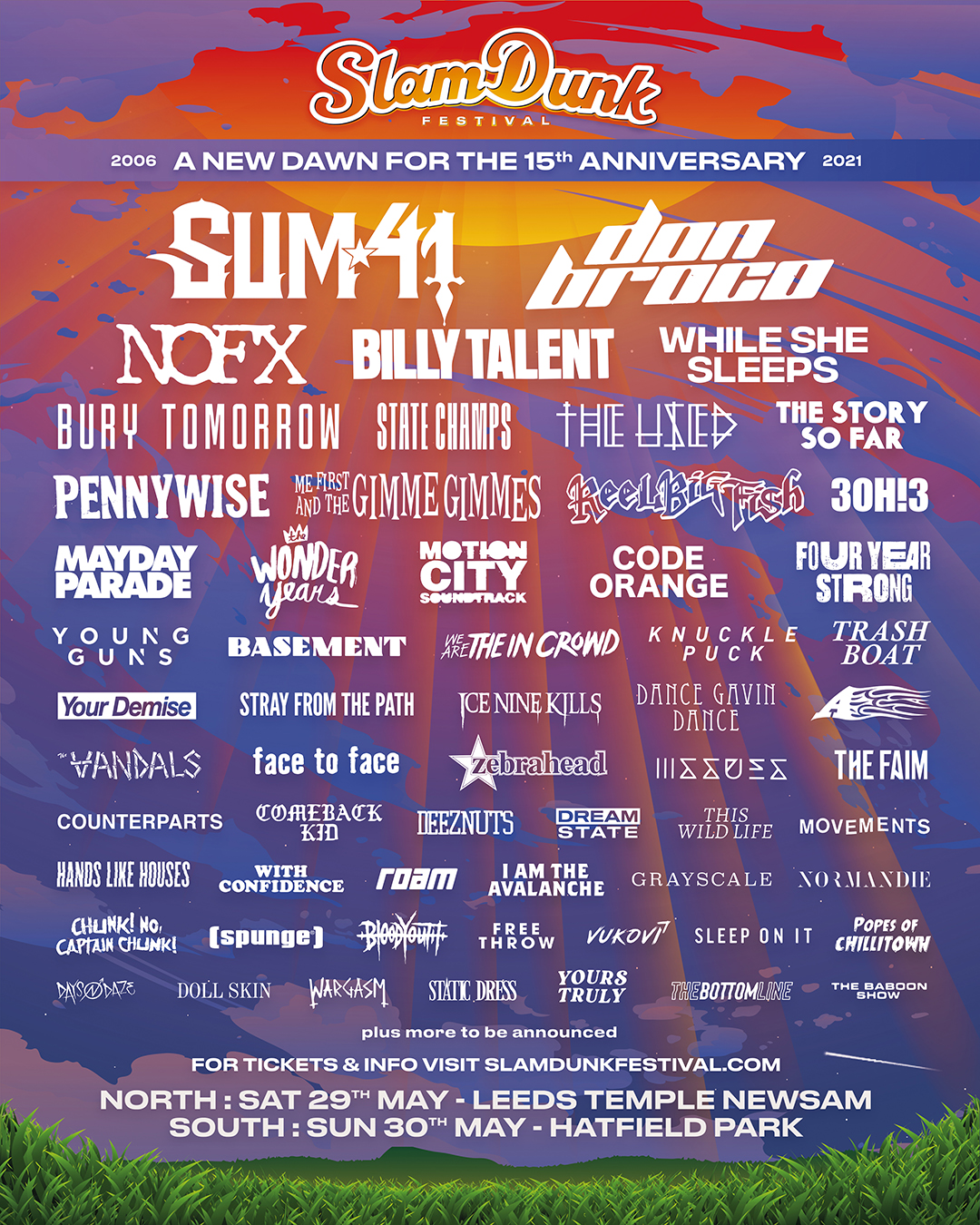 Slam Dunk Festival We Are Very Pleased To Confirm The Final List Of Artists Who Were Due To Play Sdf And Who Are Able To Come Back To Play Sdf21