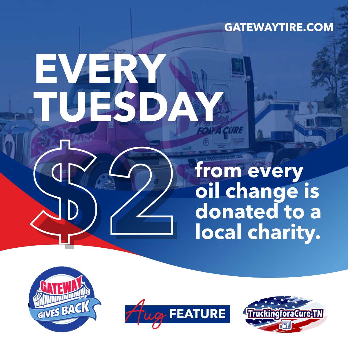 Tomorrow is the LAST DAY to support Trucking For A Cure! #GatewayGivesBack #GiveBack #TruckingForACure