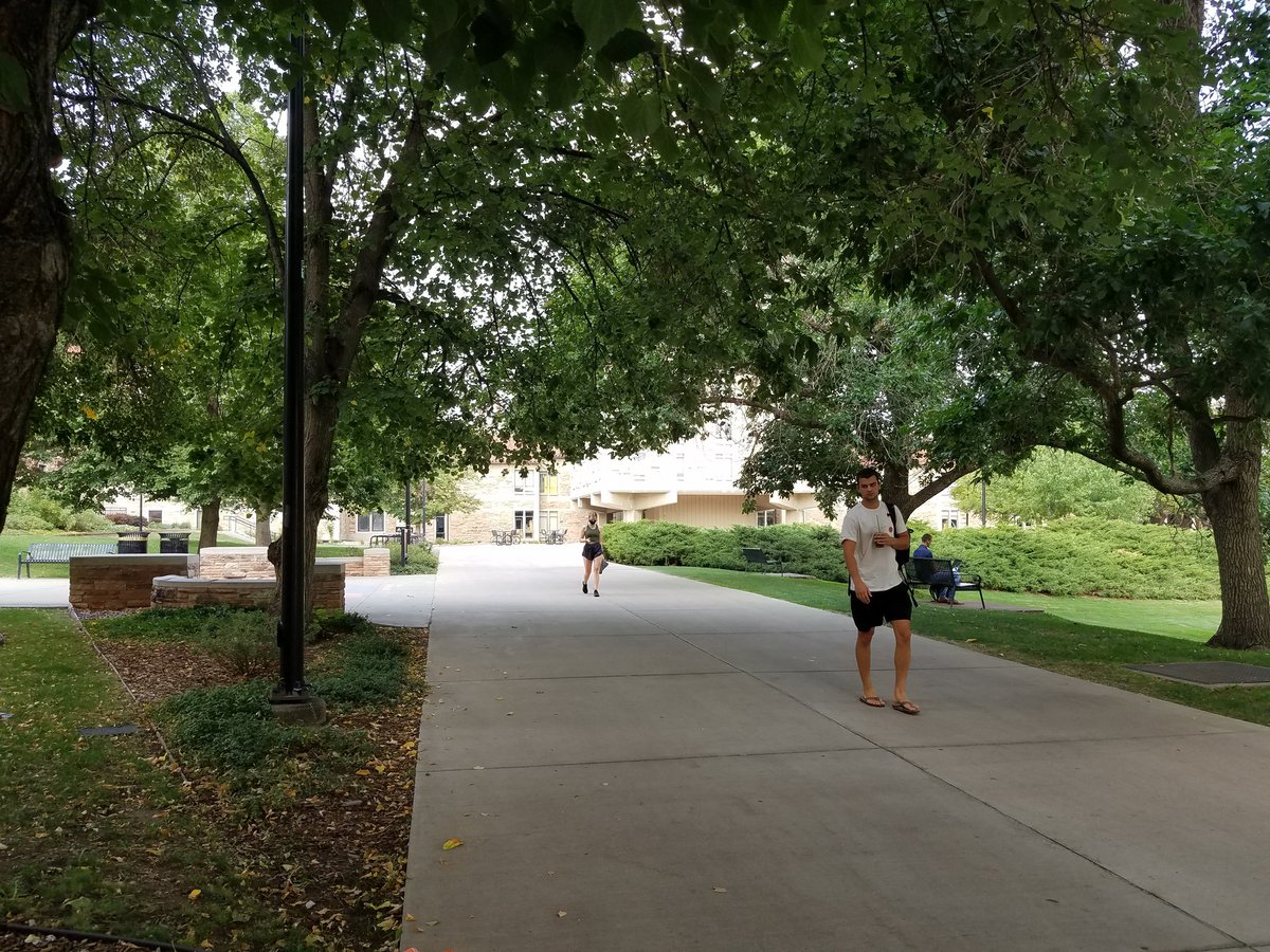 I'm at  #CUBoulder for the first day of classes in this weird semester. But it looks and feels nothing like a typical first day of college in  #Boulder