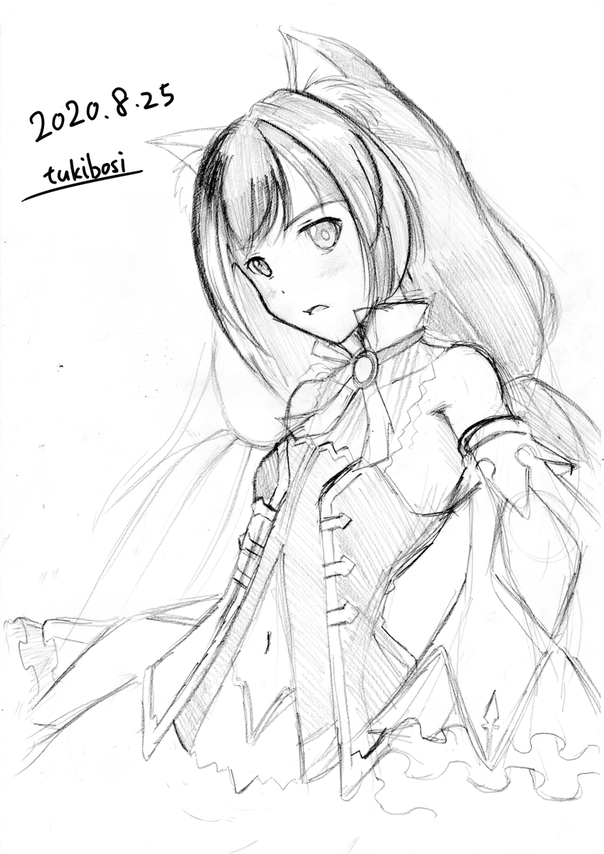今日のアナログ落書き。
キャルちゃん練習。 