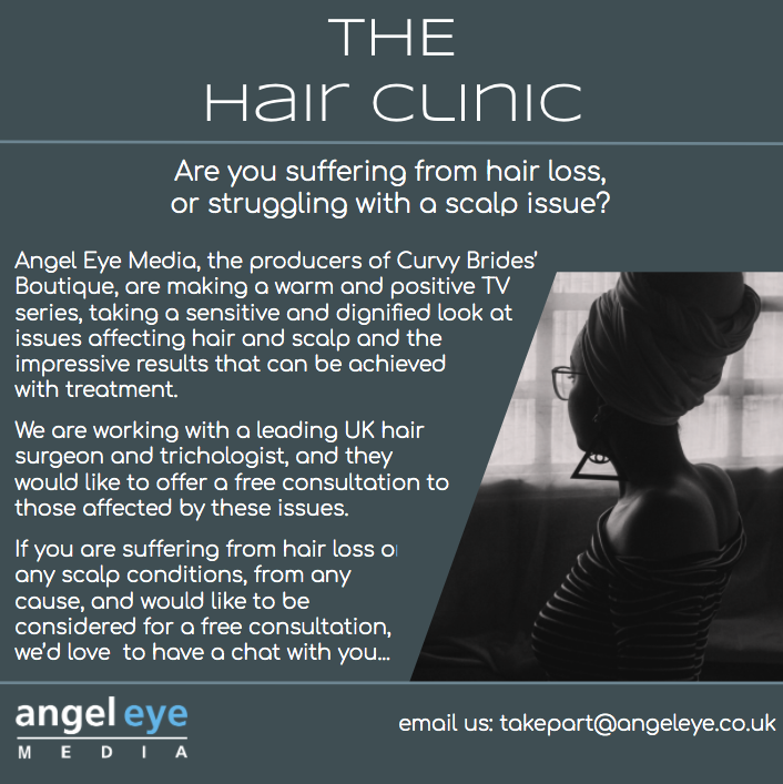 We are making a warm and positive TV series, taking a sensitive and dignified look at issues affecting hair and scalp and the impressive results that can be achieved with treatment.

We are working with a leading UK hair surgeon and trichologist 🥼🩺 #hairlosssolution #hairloss
