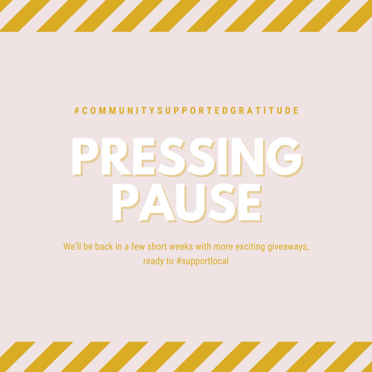 ✨Update✨ #CommunitySupportedGratitude is going to press pause for a couple of weeks. But don't worry, we'll be back soon to support more local businesses and share more exciting giveaways! See you soon 👋