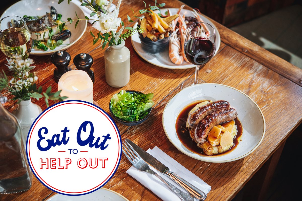 There might be no such thing as a free lunch, but there is such thing as a half price one!

We're taking part in Eat Out To Help Out, which gives you 50% off food and soft drinks on Mon, Tues and Wed throughout August, up to £10. Call our team on 01340 881 204 to book your table.