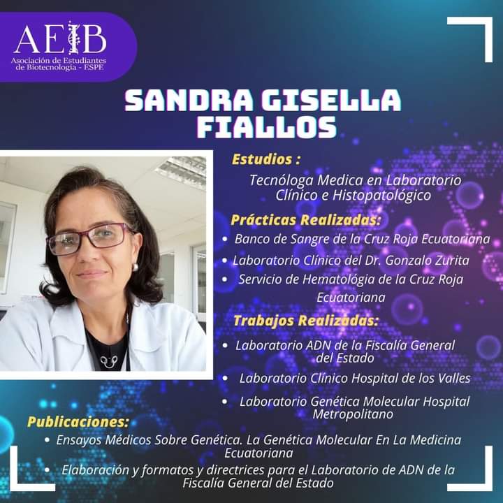 Asociación de Estudiantes AEIB-ESPE (@deaeib) on Twitter photo Conoce a nuestra ponente del taller ADN Forense y Paternidad 🤩
⏰ Sábado 29 de agosto a las 15h00 (3pm)
Últimos cupos⚠️
Link de inscripción 👇🏻
forms.gle/B46ES4cHLwRVpo…
<a href="/DcdvaE/">DCDVA_ESPEU</a> <a href="/mariacsegovia/">María Claudia Segovia 🇪🇨</a> Conoce a nuestra ponente del taller ADN Forense y Paternidad 🤩
⏰ Sábado 29 de agosto a las 15h00 (3pm)
Últimos cupos⚠️
Link de inscripción 👇🏻
forms.gle/B46ES4cHLwRVpo…
<a href="/DcdvaE/">DCDVA_ESPEU</a> <a href="/mariacsegovia/">María Claudia Segovia 🇪🇨</a>