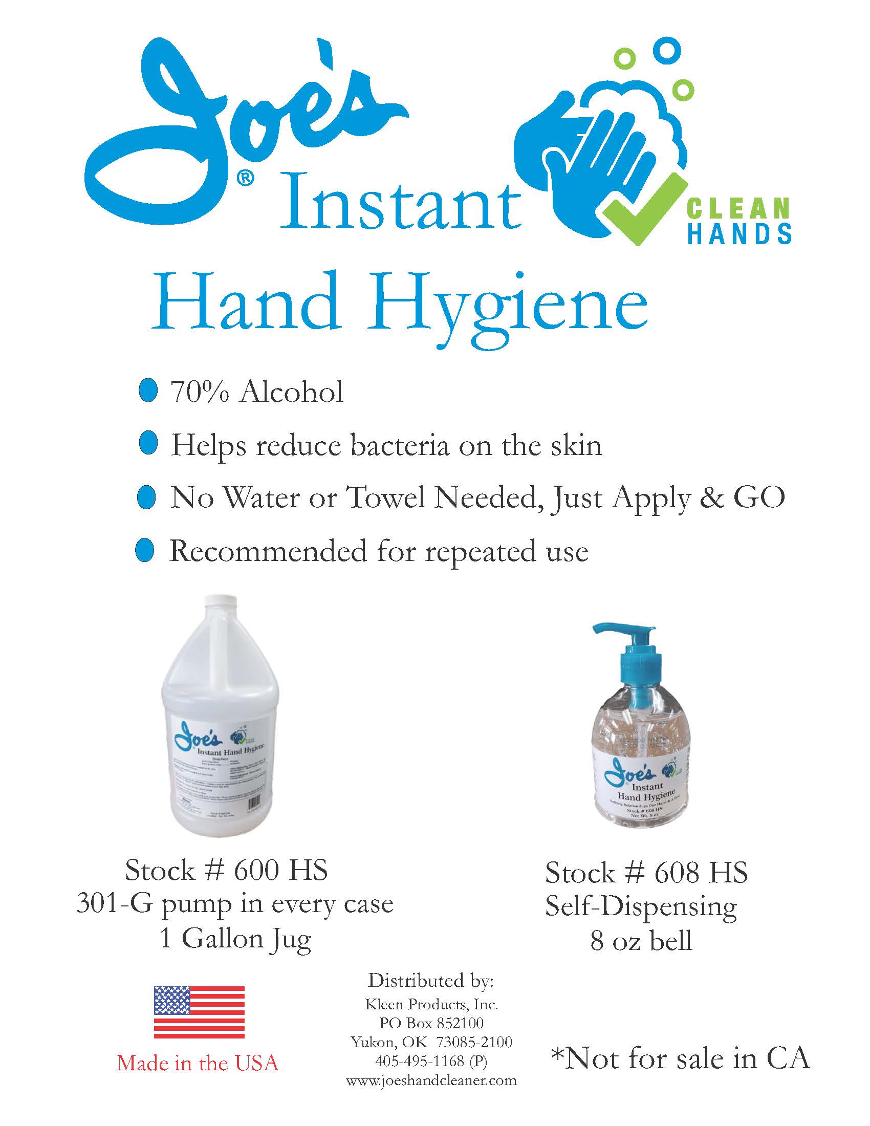 Joe'S All Purpose Waterless Hand Cleaner, 4 Lb 5 Oz, Plastic Can - 6 per CA  - 101P