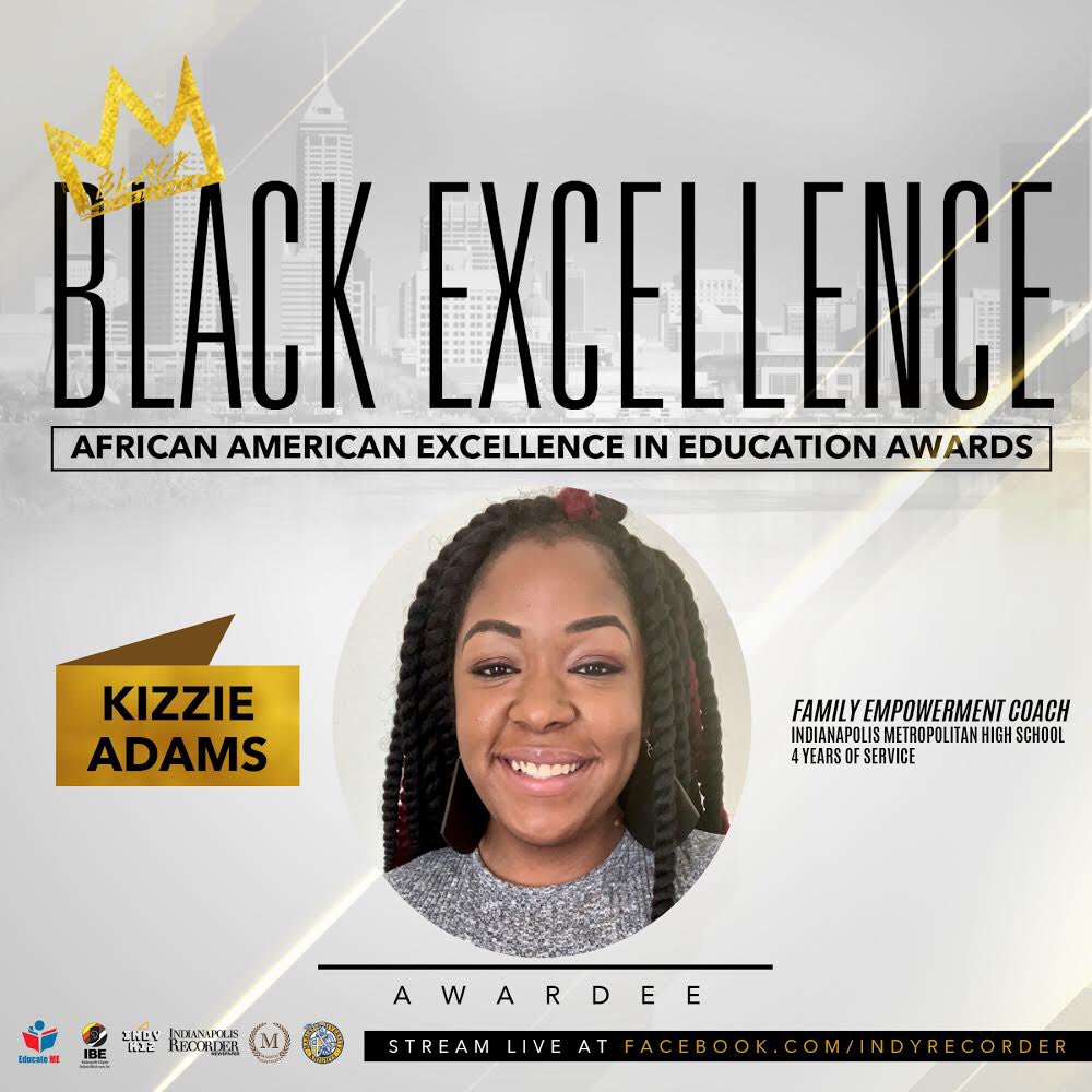 Shout out to Ms. Adams, one of our Family Empowerment Coaches, who was honored at the <a href="/INBlackExpoInc/">Indiana Black Expo</a> African American Excellence in Education Awards. She is known for doing anything to help them achieve their academic, career, and life goals. Way to go! #teachindy #indyeducators