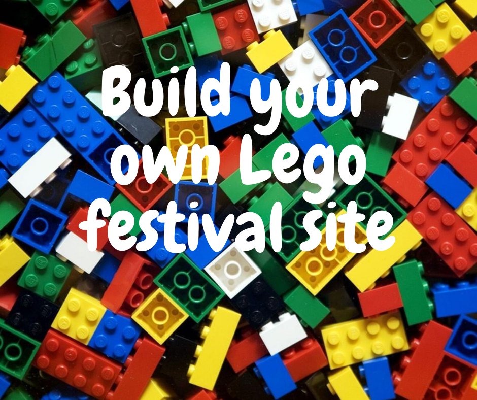 #WelliesAndWristbands challenge #1
Build your own Lego festival site, be as creative as you can and include anything you'd love to find at a festival.
If you don't have any Lego, don't worry you can create your festival as a drawing