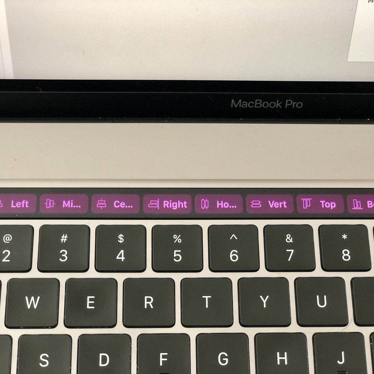 MetalHaze's tweet image. When you use #BetterTouchTool @folivora_ai to customize and theme your MacBook Pro’s 💻 Touch Bar to match @AdobeXD  😍😍😍
