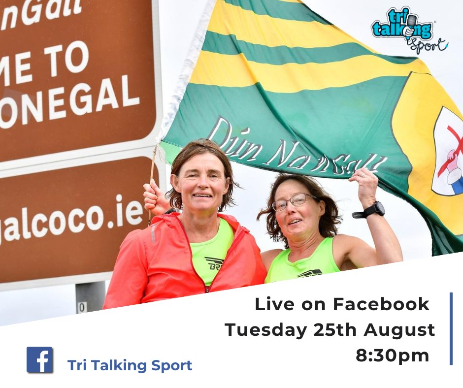 Excited to chat with Julie McMullin &amp; Loretta Cullen tomorrow night on #TriTalkingSport #Facebook, these incredible ladies have just completed the 618km Mizen to Malin Challenge in support of 3 worthy causes, no strangers to big challnges there will be plenty of stories told.