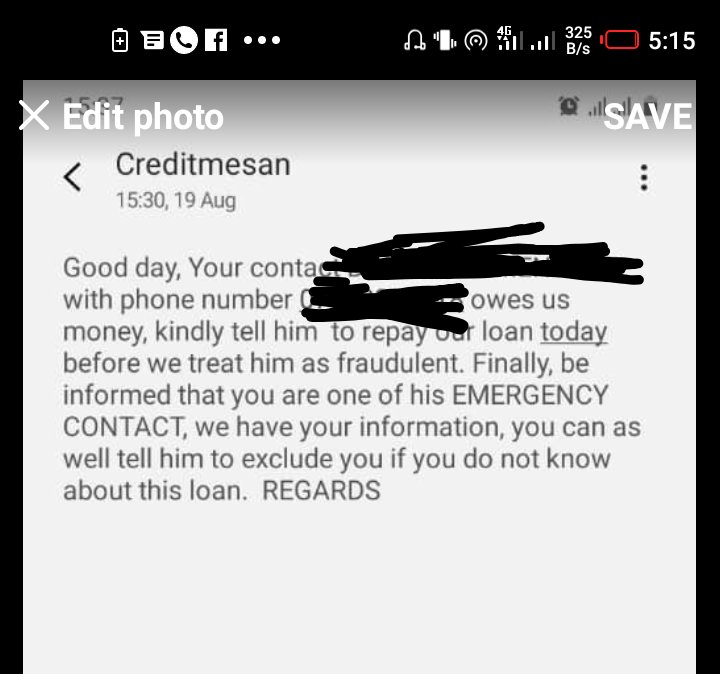 Note that this man is not against their sending messages to his contacts, but they lied against him and claimed he listed his clients numbers as emergency numbersPlease does this person have a claim against said  @9creditL for lying against him? #BBNaijia2020