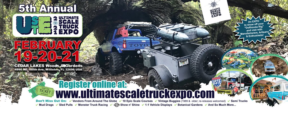 UltExpo's tweet photo. #uste2021 #ultimatescaletruckexpo #tinytrucks #rctrucks #rclife #bringthemALL #uste #mondaythoughts #mondaymotivation #florida #event 
https://t.co/qGLbRqzB4f https://t.co/7bqNOd1B4C