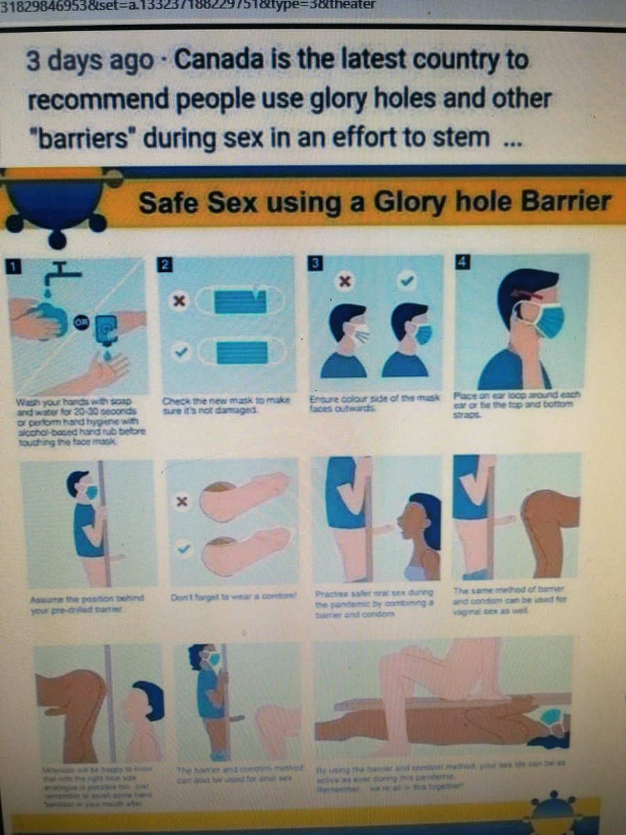 CANADA : "Essayez le «glory hole» pour des relations sexuelles plus sûres pendant le coronavirus"Non ce n'est pas une blague mais une recommandation du CDC. #BalanceTaMesureStupide  #CoronaCircus