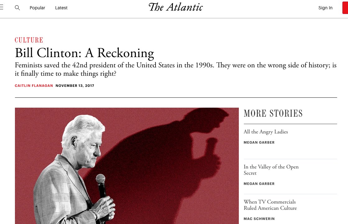 And oh, finally? I'm not taking any lectures about the evils of "ignoring victims" and supporting misogynistic politicians for political gain from those operatives who spent years defending & advocating for *Bill Clinton*, and are now doing the same for *Joe Biden.*