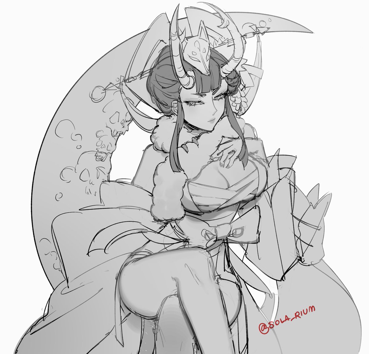 hella busy :( more wip #Onmyoji 