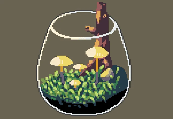 きのこリウム
#ドット絵 #pixelart 