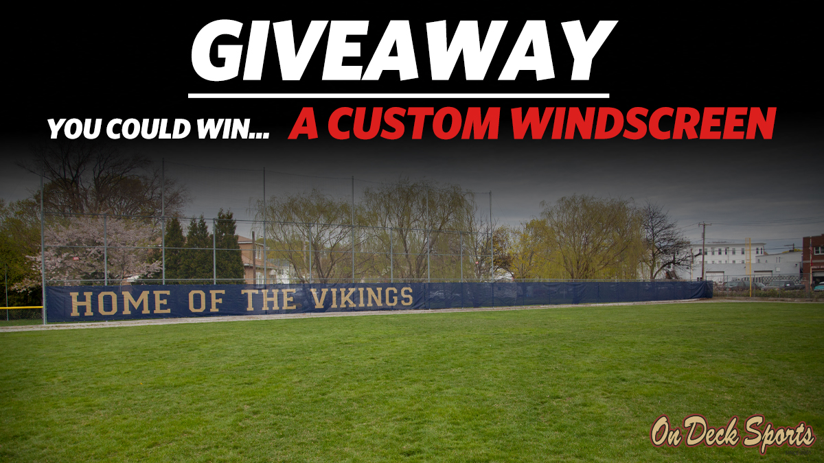 OnDeckSports's tweet photo. 🚨GIVEAWAY ALERT🚨 Win a CUSTOM WINDSCREEN for your field! (up to a $4,500 value!)

How to Enter:
1. Follow @OnDeckSports 
2. Like this post
3. Retweet this post 

Go to our Instagram and Facebook for another entry. Winner will be chosen at random and announced Monday (8/31) https://t.co/HffXnr9lTl