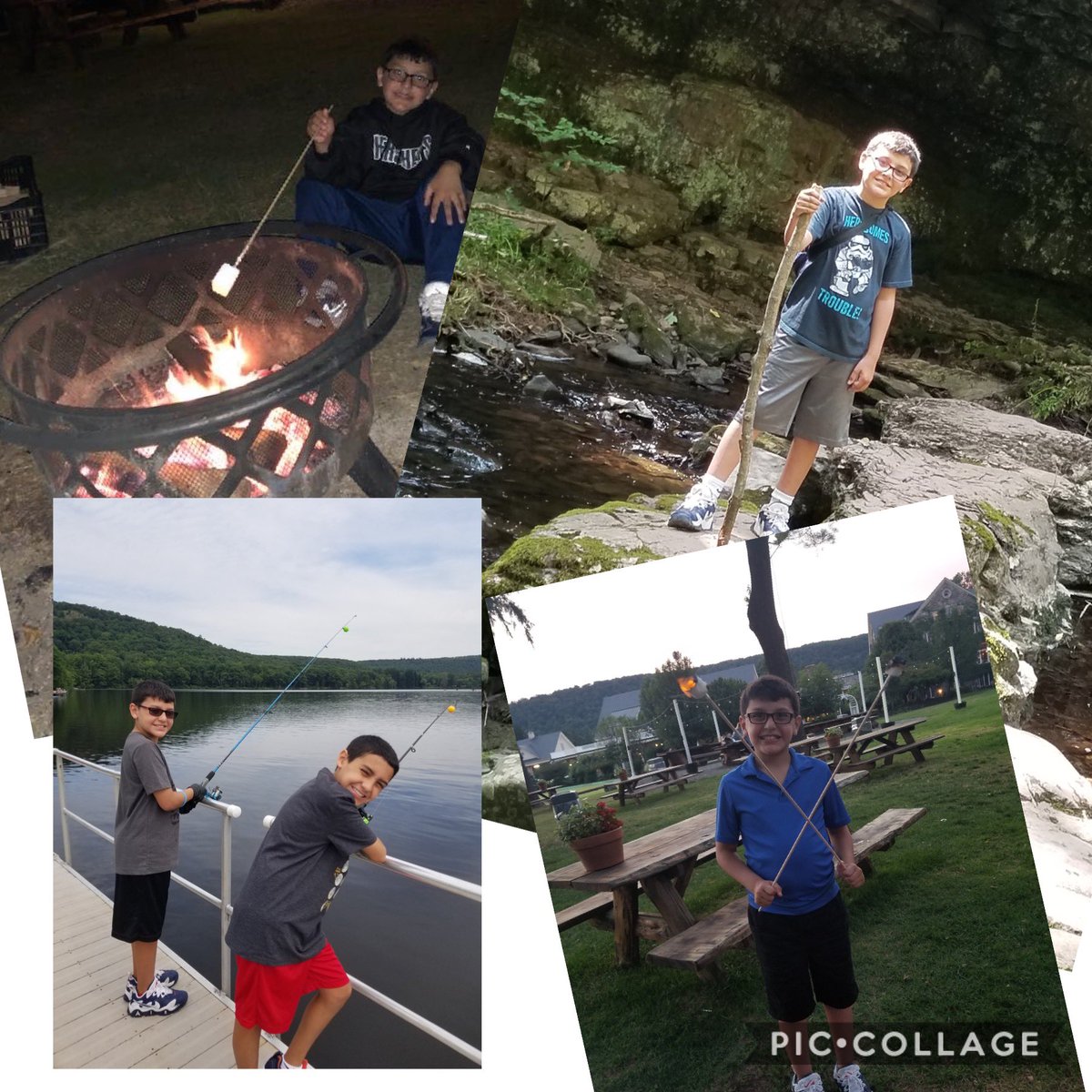 Our almost 5th grader Gabe has been very busy this summer traveling with his mom and brother Chris, a PS 84 graduate! #smores #hikes #fishing #SteinwaySummer #SummerSWAG @ps84q