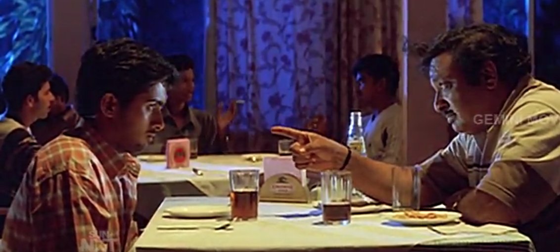 Fathers and sons drinking together having wholesome conversation where father is appreciating son is an art lost in the Telugu industry today cha.