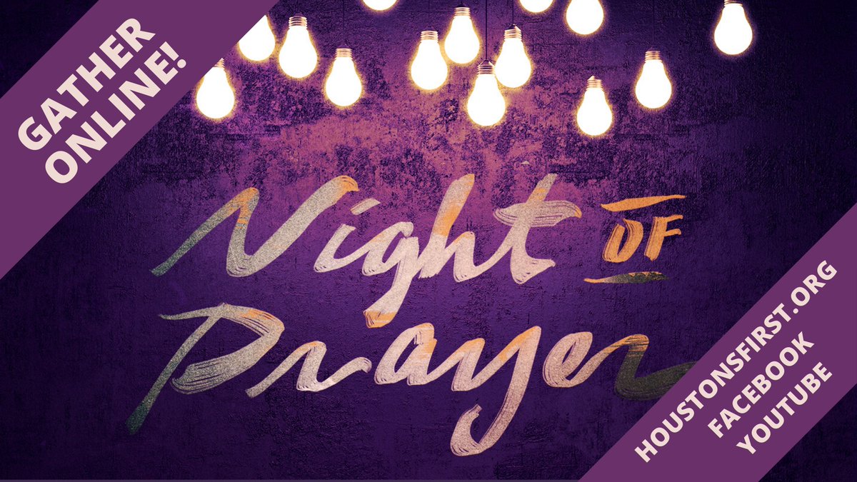 Zac &amp; Nicole Hufty will lead us for a Night of Prayer tonight, Aug 24, at 7:00p. Zac serves as Minister of Campus Development at <a href="/HFBCCypress/">HFBC Cypress</a>. Join us on YouTube, Facebook, or HoustonsFirst.org. Prayer requests? Text PRAYFIRST to 41411. We'd love to pray for you!