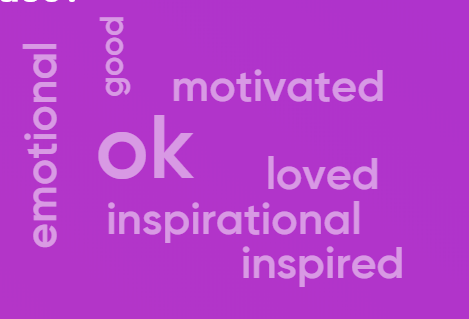 MrsScimeca54's tweet photo. @HanoverHuskies 
So happy to be able to connect with students this morning. 
After a pep talk from kid president, students posted their responses in a Menti word cloud. 
Our biggest take away from the video:
"the most important thing is that we are here together right now." https://t.co/r1jqWkP1NH