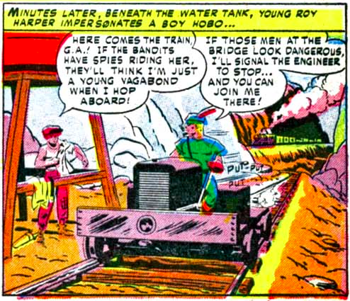 Too few Green Arrow comics include the phrase "young Roy Harper impersonates a boy hobo." (P.S. This story involves him getting amnesia and believing he really IS a boy hobo so if there had been Eisners in 1948 I'm sure this would have won.)