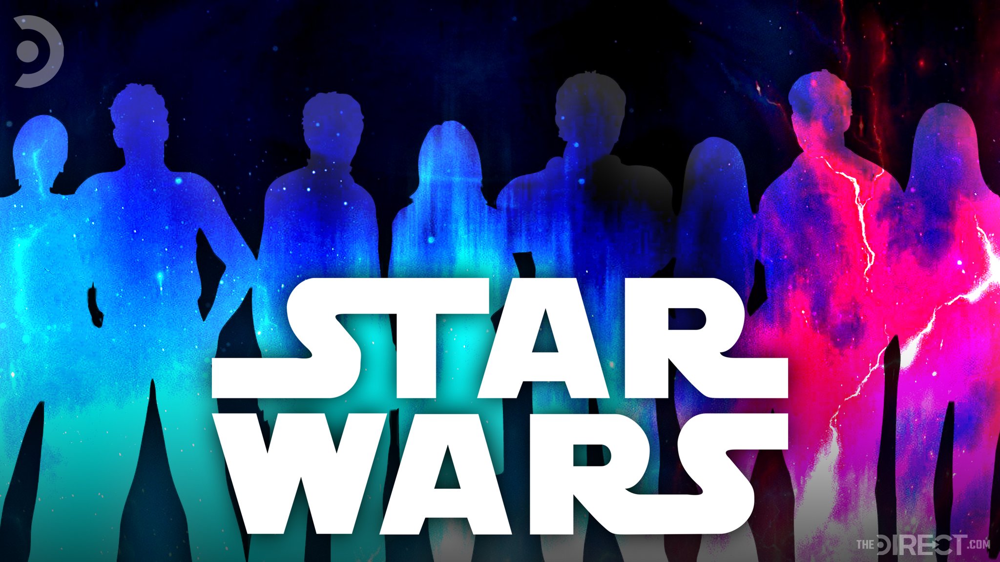 Star Wars logo, People Silhouette