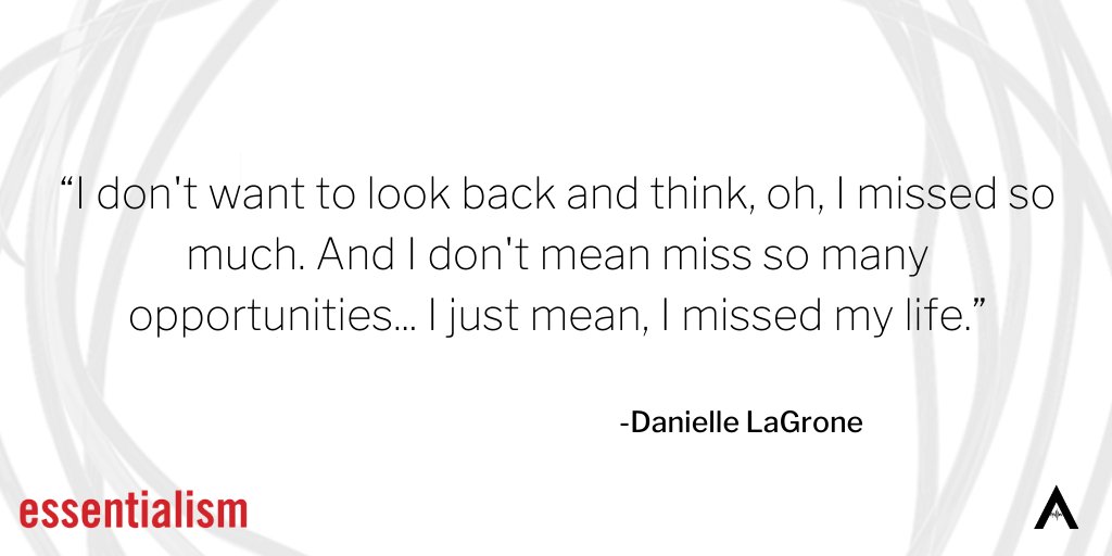 EPISODE 13 of the Essentialism Podcast just dropped!

It's with Danielle LaGrone — teacher, wife, and full-time mom from Toronto, Canada.

Listen and subscribe here: lnkd.in/gYjrXyG