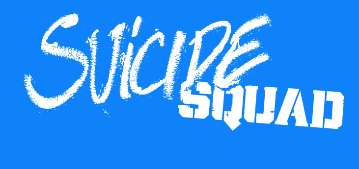 Another fun thing about Squad: I wanted to Harley-ize the logo. DC's head of logos was like WTF are you talking about. Maggie Howell loaned me a lipstick and I drew it on printer paper, scanned it, and he was like ok got it and we had Tom Muller have a go and he nailed it.