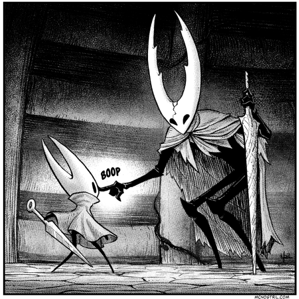 HOLLOW KNIGHT SPOILERS (For reals, look away ye unspoiled)

The true 100% canon ending that definitely totally happened and you can't tell me otherwise. 