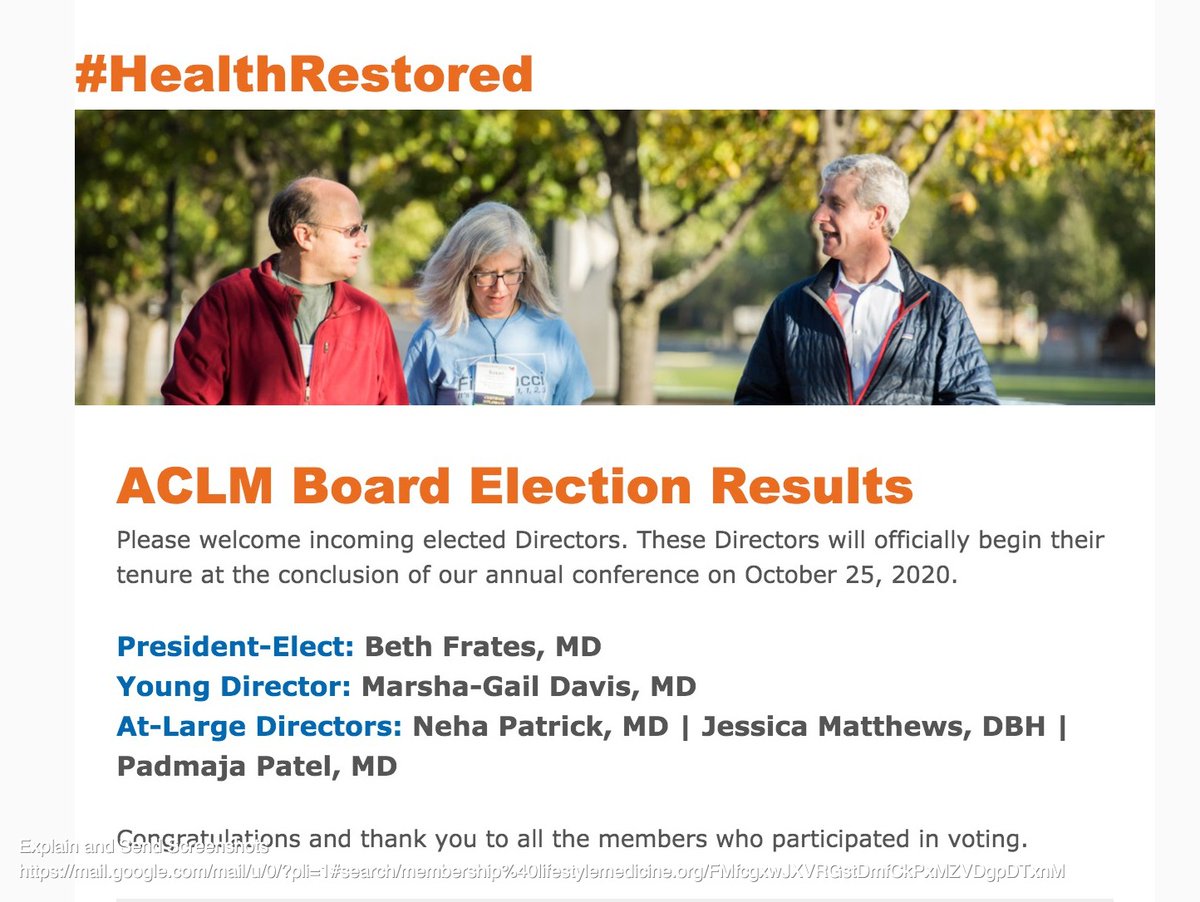 Thank you for all of your support+encouragement during the ACLM elections. The results were just posted. There were many amazing candidates on the ballot+they'll be actively involved with leading ACLM in different ways, if they won their spots or not. There's lots of work to do.