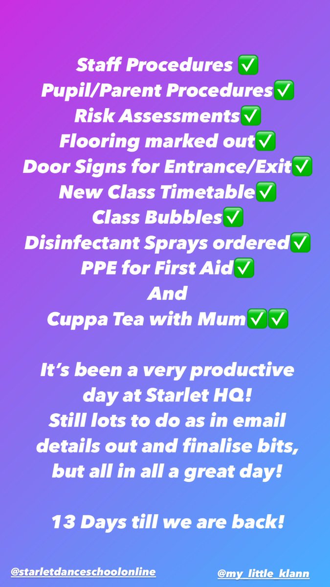 Preparing for our return after almost 6 months off! So much to sort but so worth it! We can’t wait to see our smiling Starlets in 12 days! 💟💟💟