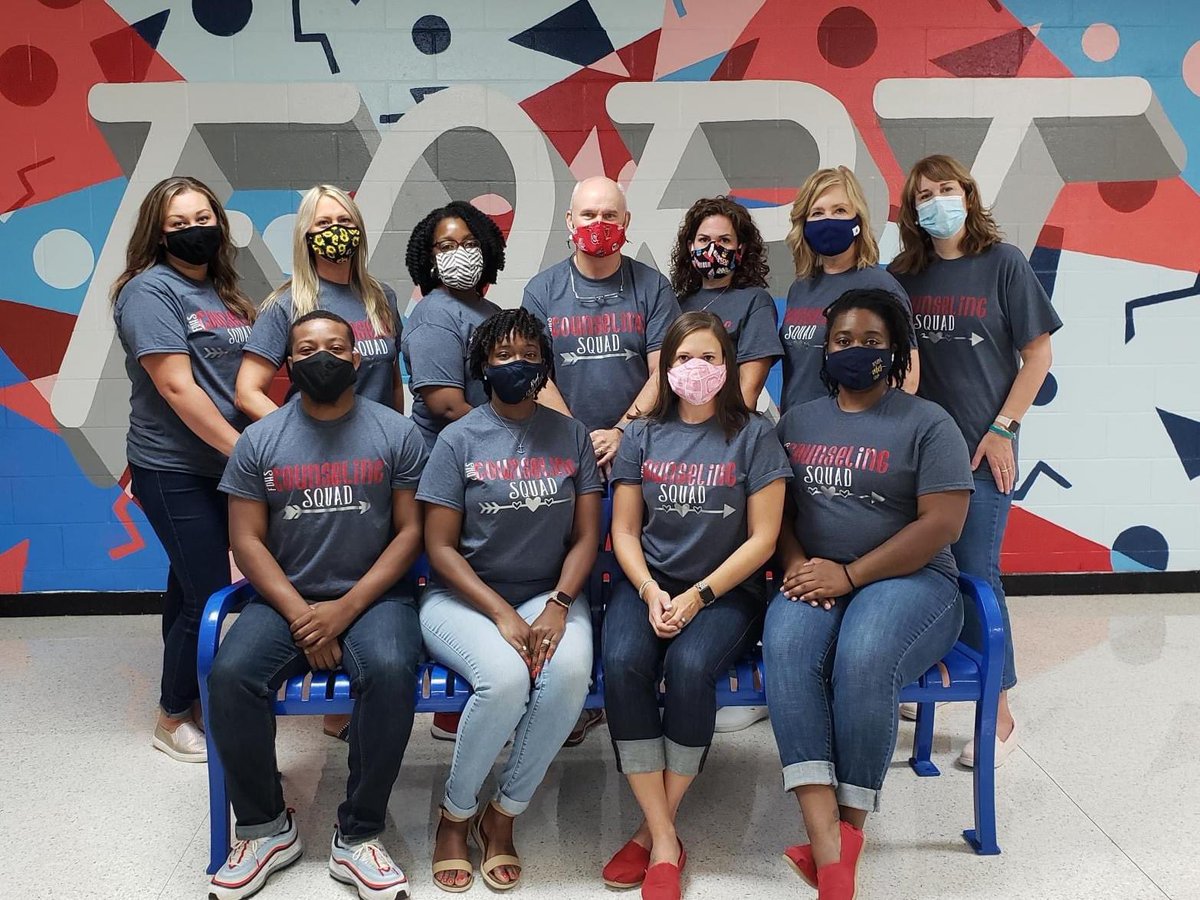 FDHSCounseling's tweet photo. Counselor Squad geared up and ready for this upcoming school year! @FDPatriot https://t.co/xN1C3pjTxi