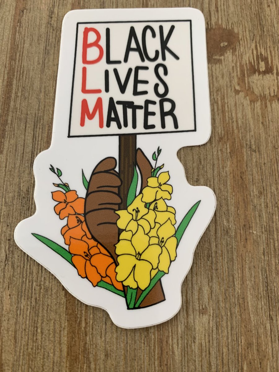 Check out this sticker made by a dtech junior.  You can order one at lovingdoyoungshop.com. #art #blm